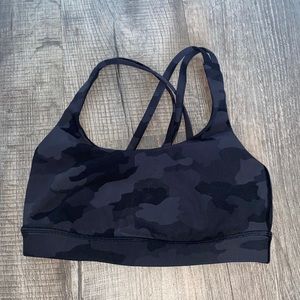 Black Camo Lululemon Energy Bra